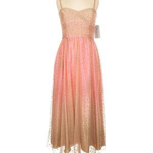 Papell Boutique Evening Pink Ombre Glitter Formal dress Size 8 NWT